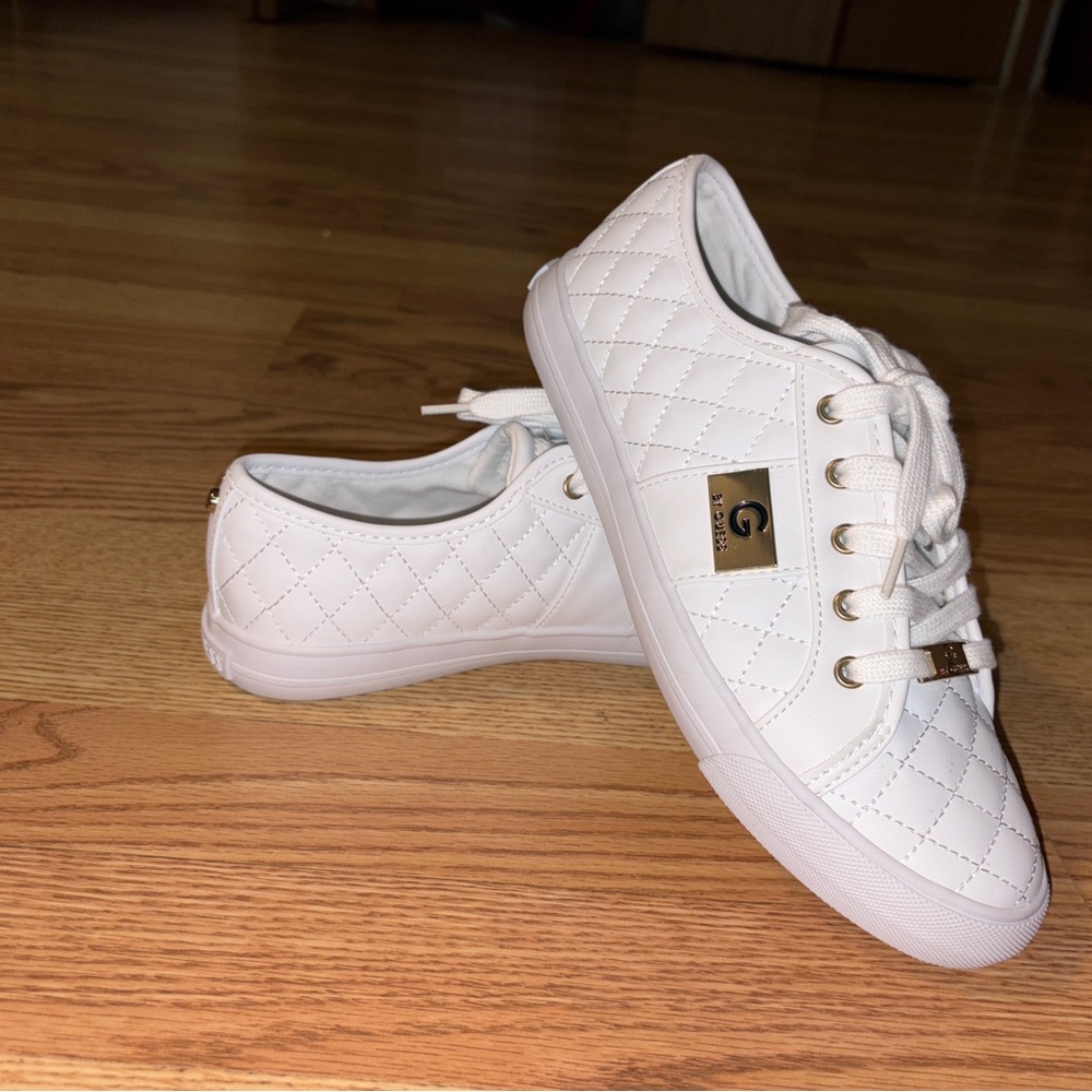 Guess White Quilted Sneakers